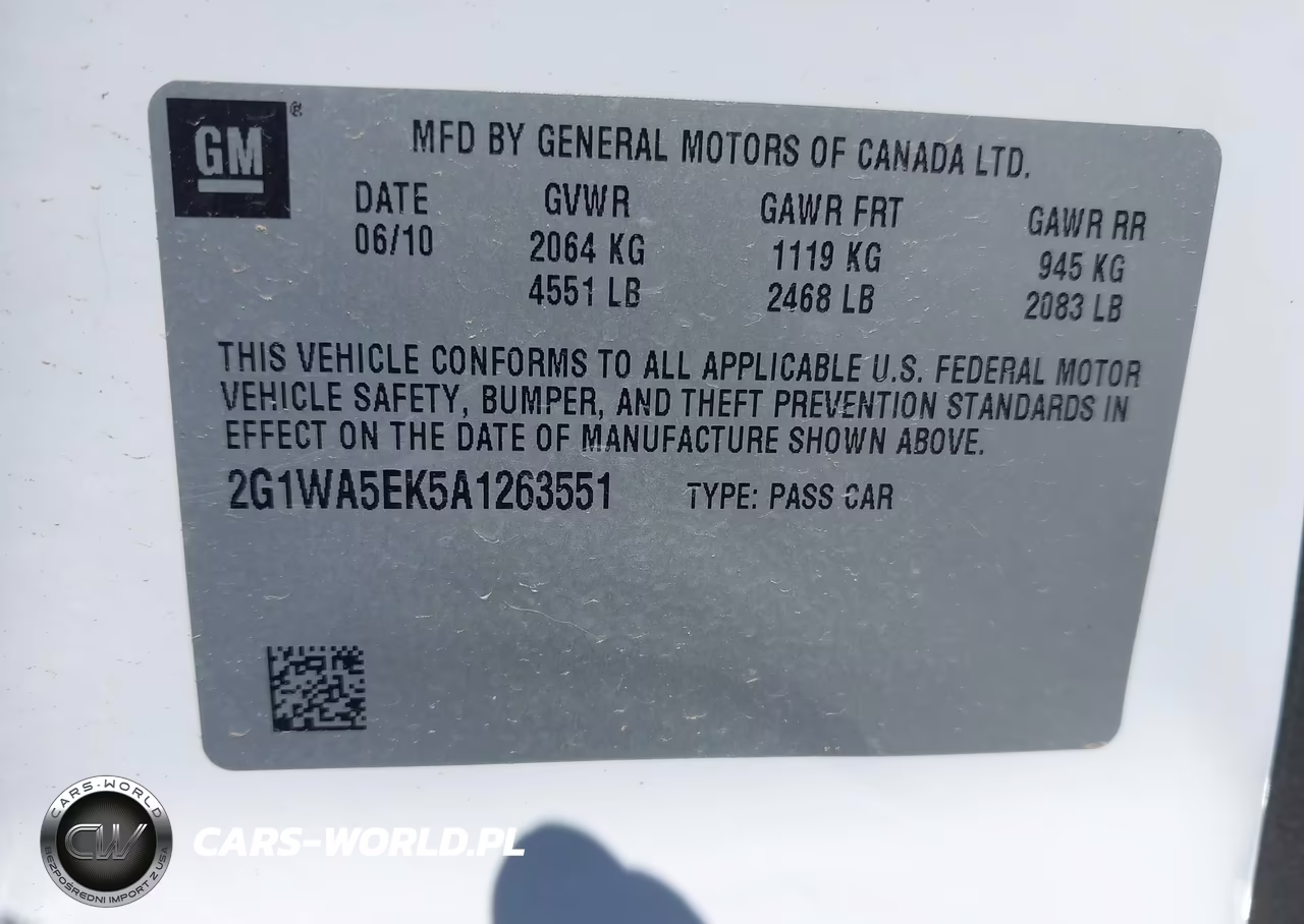 2010 Chevrolet Impala Ls VIN:2G1WA5EK5A1263551 - 9
