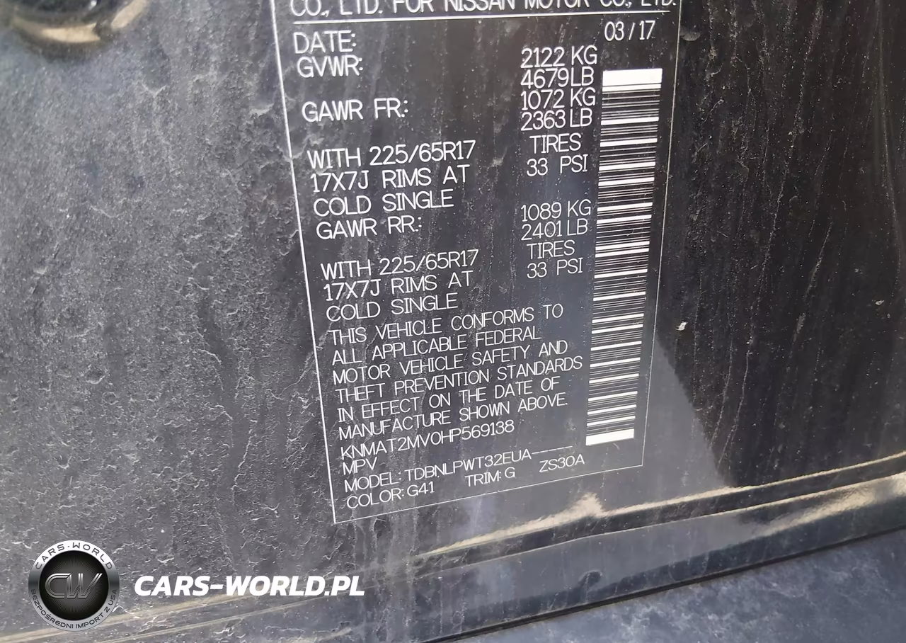 2017 Nissan Rogue S VIN:KNMAT2MV0HP569138 - 9