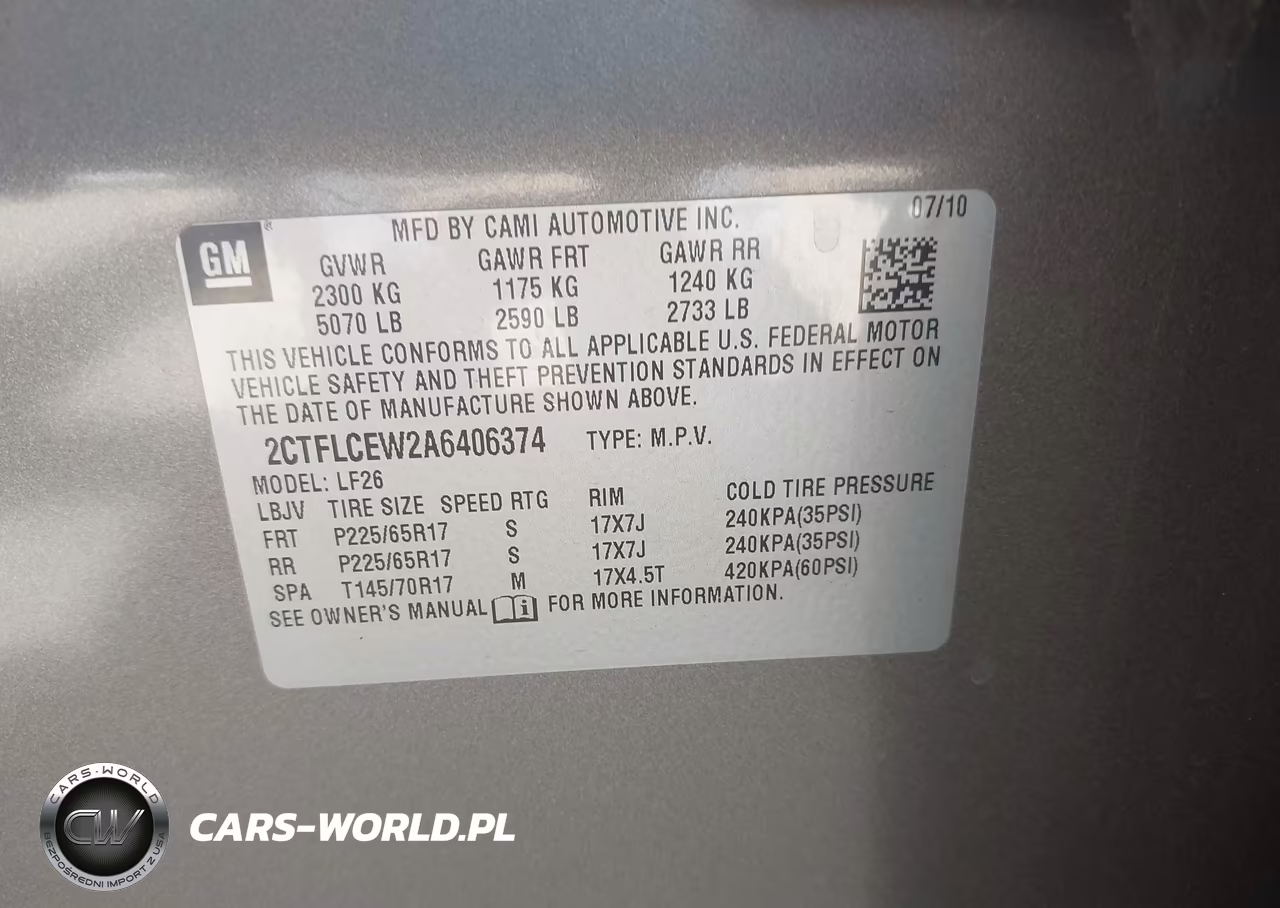 2010 GMC Terrain Sle-1 VIN:2CTFLCEW2A6406374 - 9