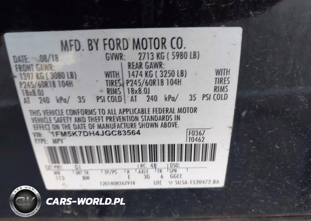 2018 Ford Explorer Xlt VIN:1FM5K7DH4JGC83564 - 9