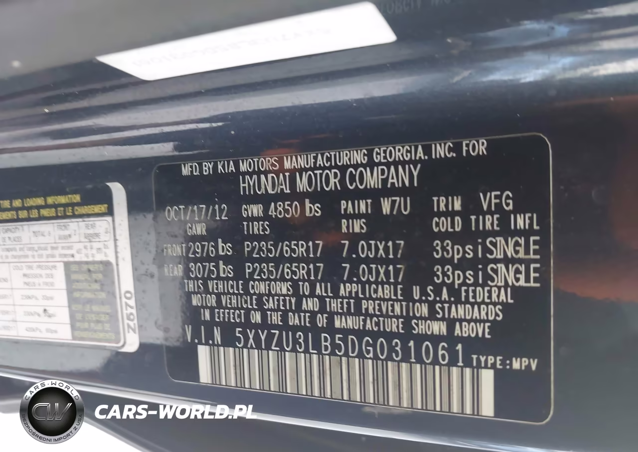 2013 Hyundai Santa Fe Sport VIN:5XYZU3LB5DG031061 - 9