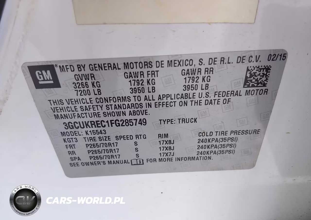 2015 Chevrolet Silverado 1500 Lt VIN:3GCUKREC1FG285749 - 9