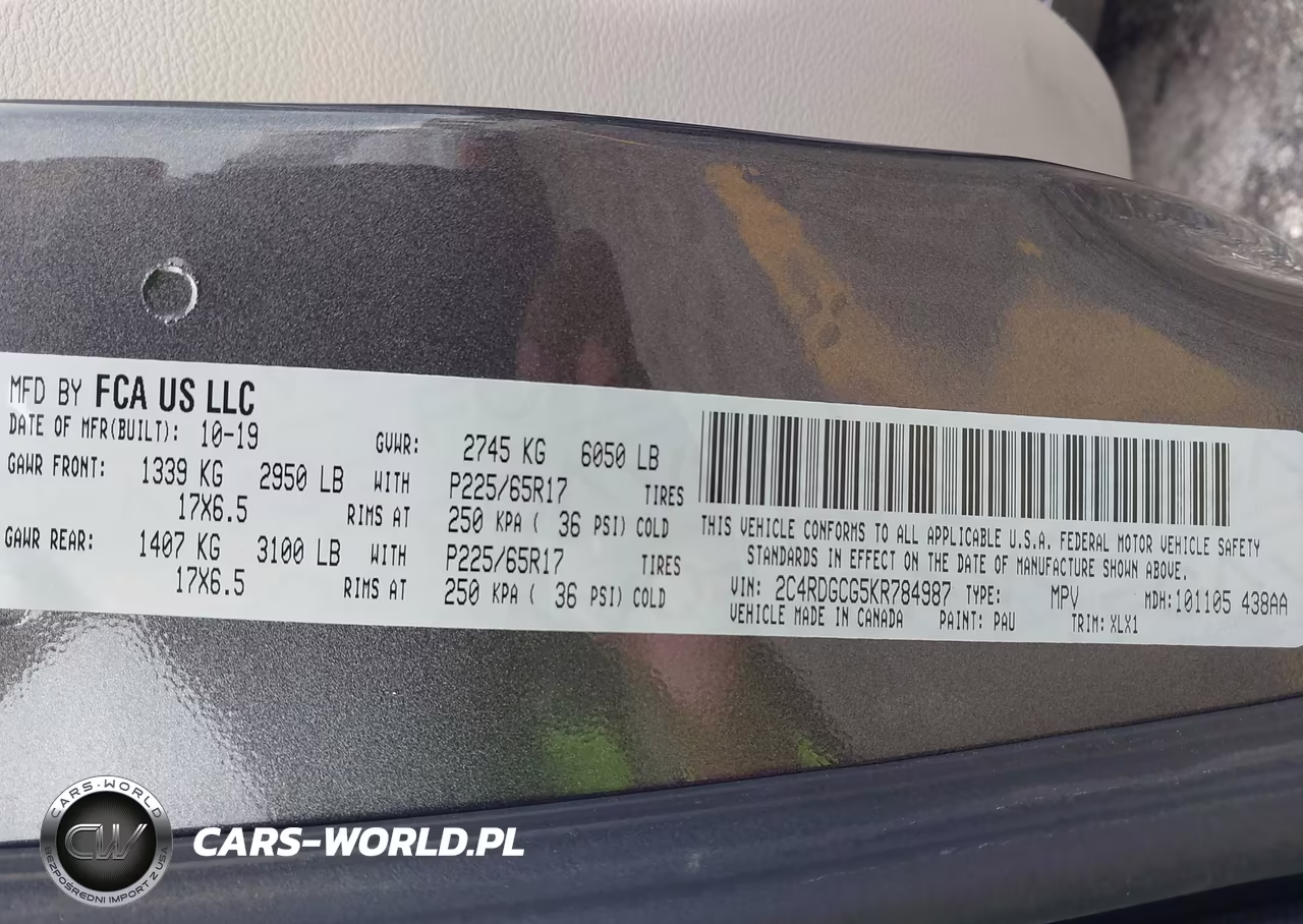 2019 Dodge Grand Caravan Sxt VIN:2C4RDGCG5KR784987 - 9