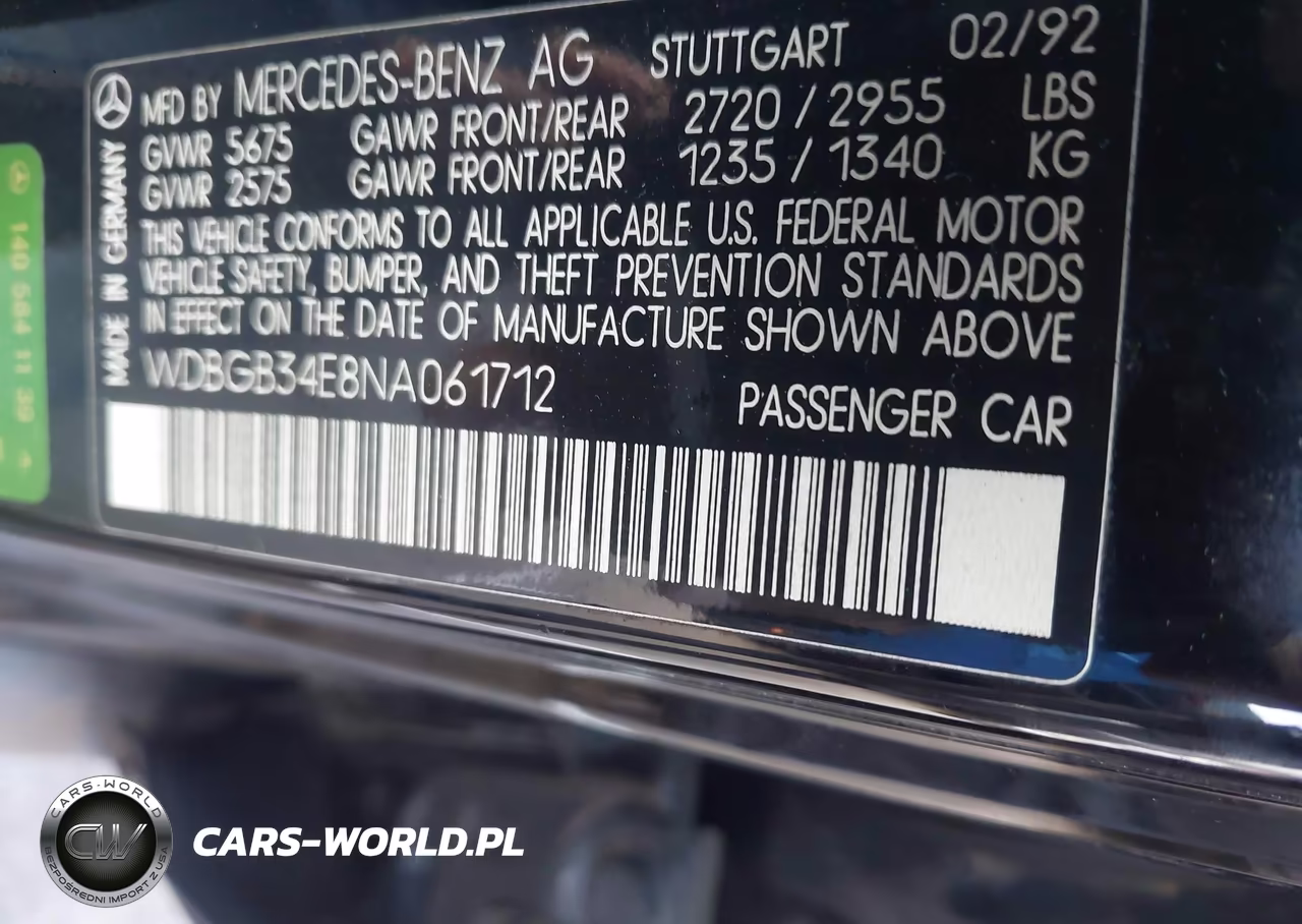 1992 MERCEDES-BENZ 300 SD VIN:WDBGB34E8NA061712 - 9