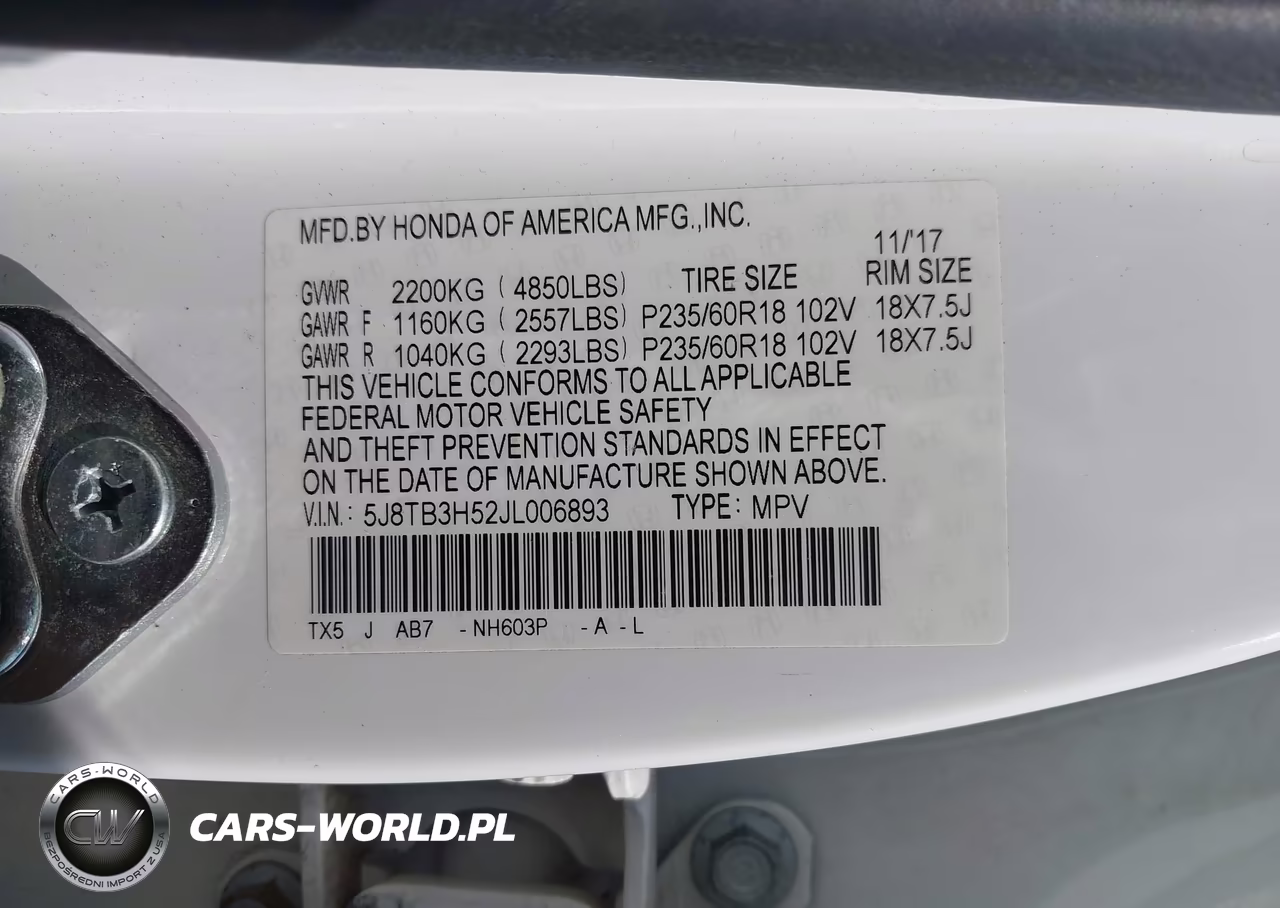 2018 Acura Rdx Technology Acurawatch Plus Packages-Technology Package VIN:5J8TB3H52JL006893 - 9
