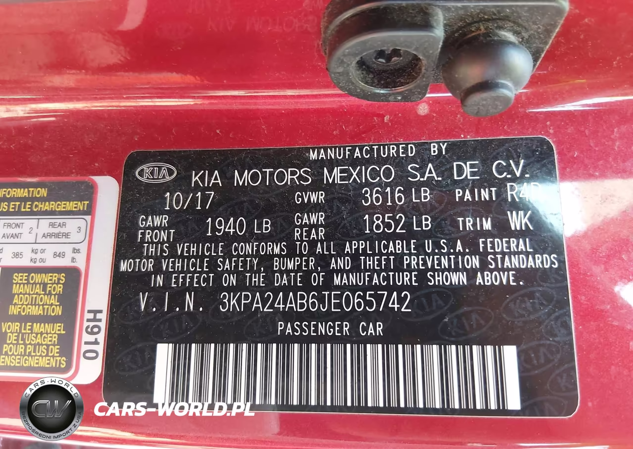 2018 Kia Rio S VIN:3KPA24AB6JE065742 - 9