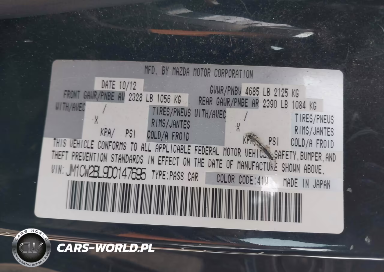2013 Mazda Mazda5 Sport VIN:JM1CW2BL9D0147695 - 9