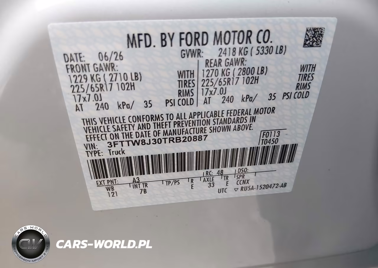 2026 Ford Maverick Xlt VIN:3FTTW8J30TRB20887 - 9