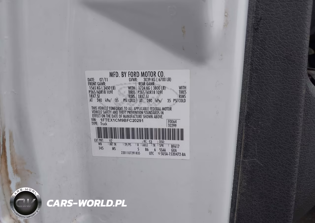2011 Ford F-150 Xlt VIN:1FTEX1CM9BFC20291 - 9