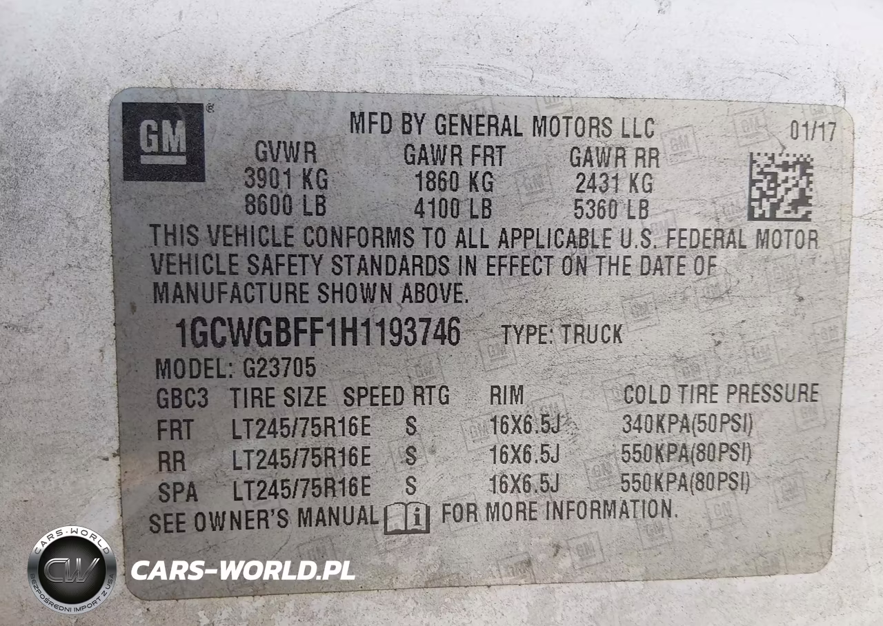 2017 Chevrolet Express 2500 Work Van VIN:1GCWGBFF1H1193746 - 9