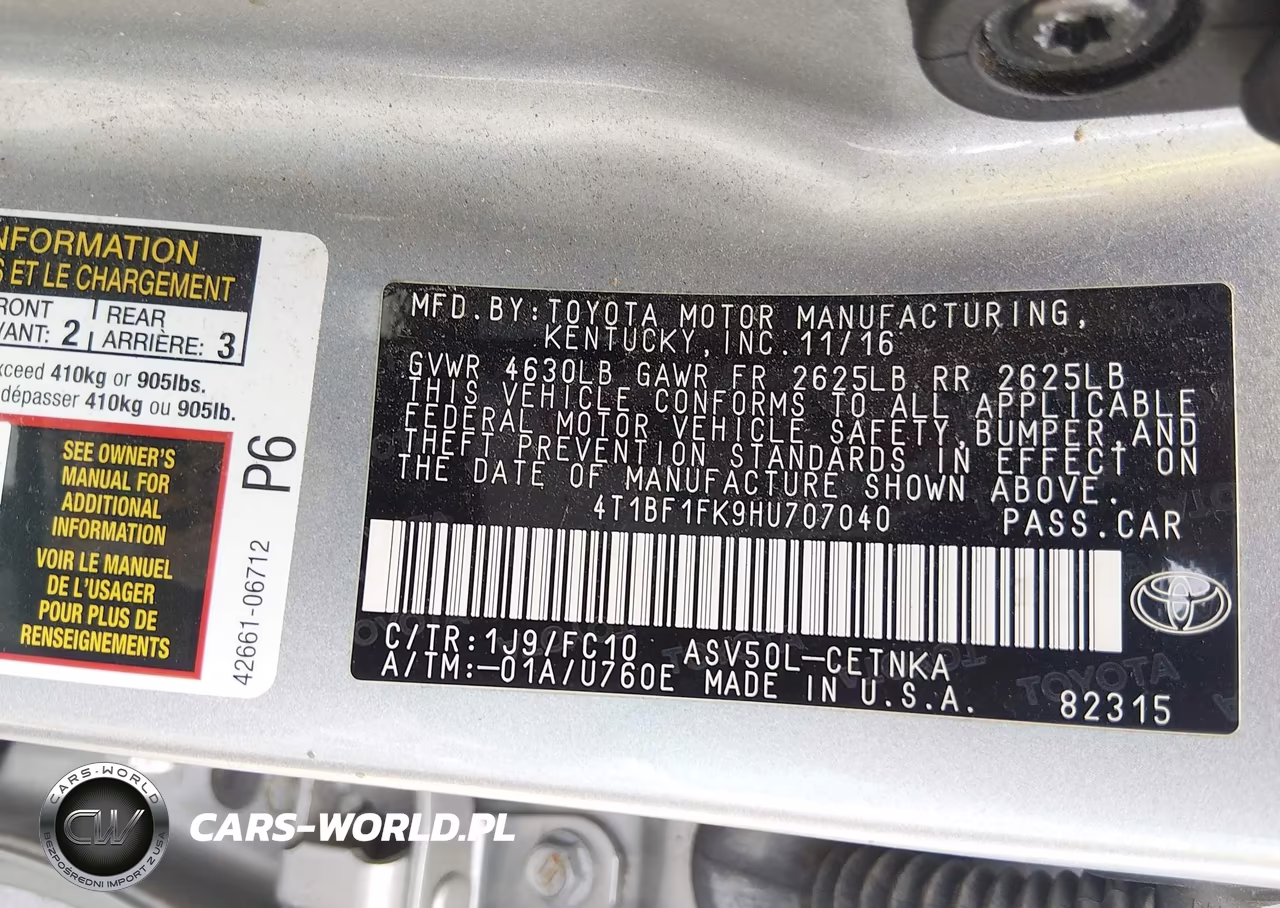 2017 Toyota Camry Le VIN:4T1BF1FK9HU707040 - 9