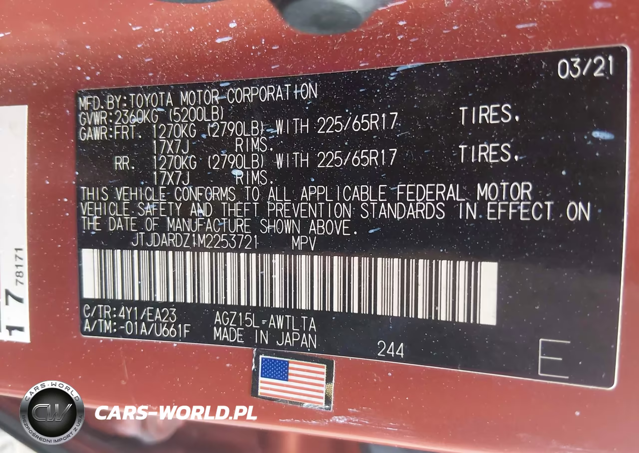 2021 Lexus Nx 300 VIN:JTJDARDZ1M2253721 - 9