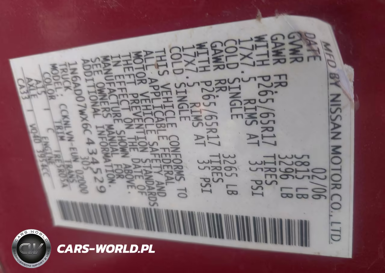 2006 Nissan Frontier Le VIN:1N6AD07WX6C434529 - 9