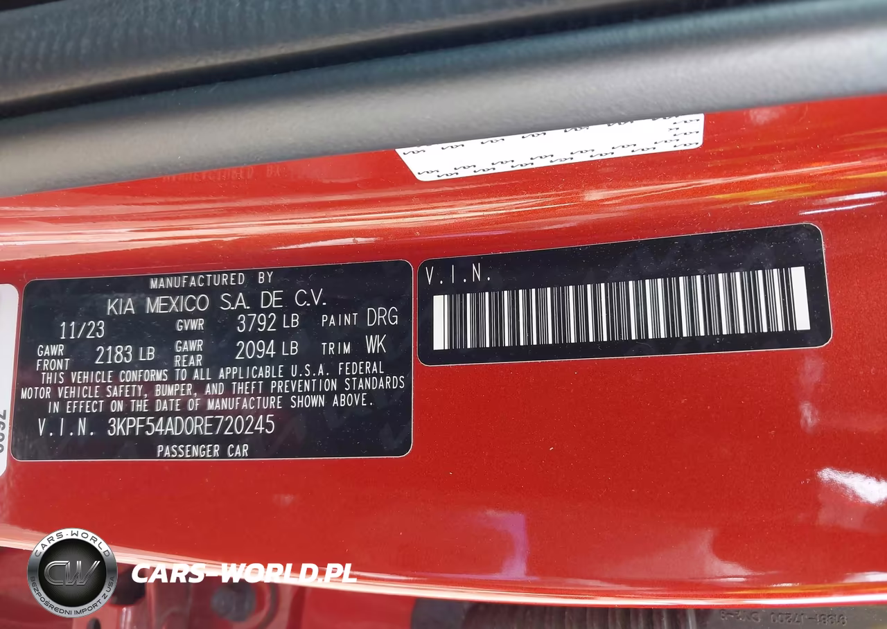 2024 Kia Forte Gt-Line VIN:3KPF54AD0RE720245 - 9