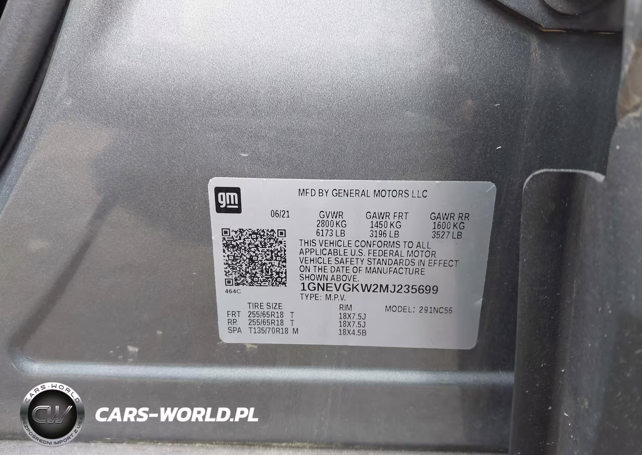 2021 Chevrolet Traverse Awd Lt Cloth VIN:1GNEVGKW2MJ235699 - 9