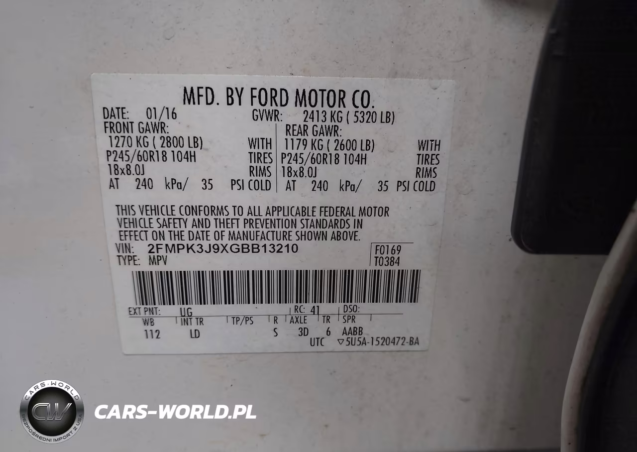 2016 Ford Edge Sel VIN:2FMPK3J9XGBB13210 - 9