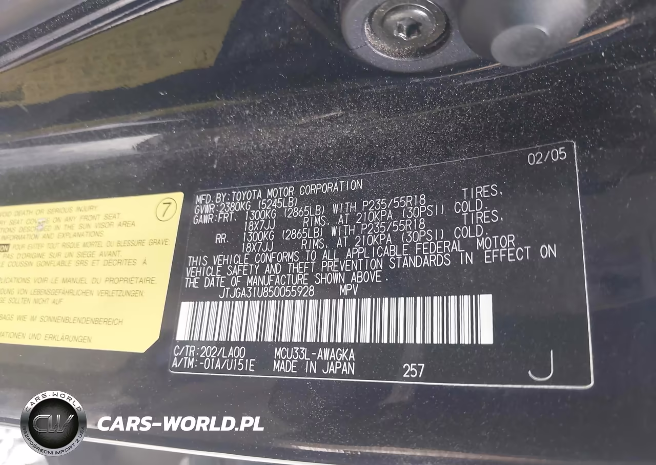 2005 Lexus Rx 330 VIN:JTJGA31U850055928 - 9