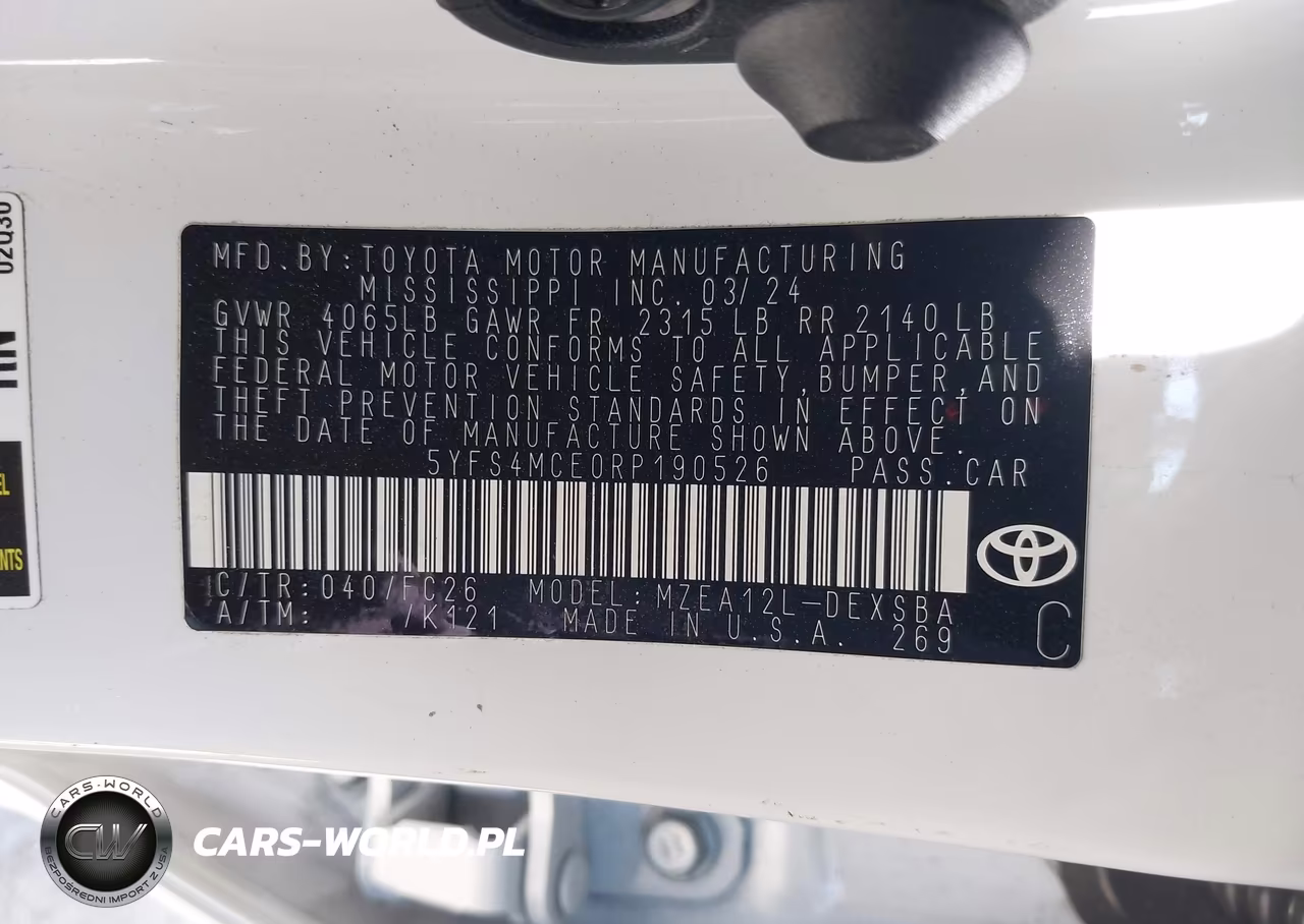 2024 Toyota Corolla Se VIN:5YFS4MCE0RP190526 - 9
