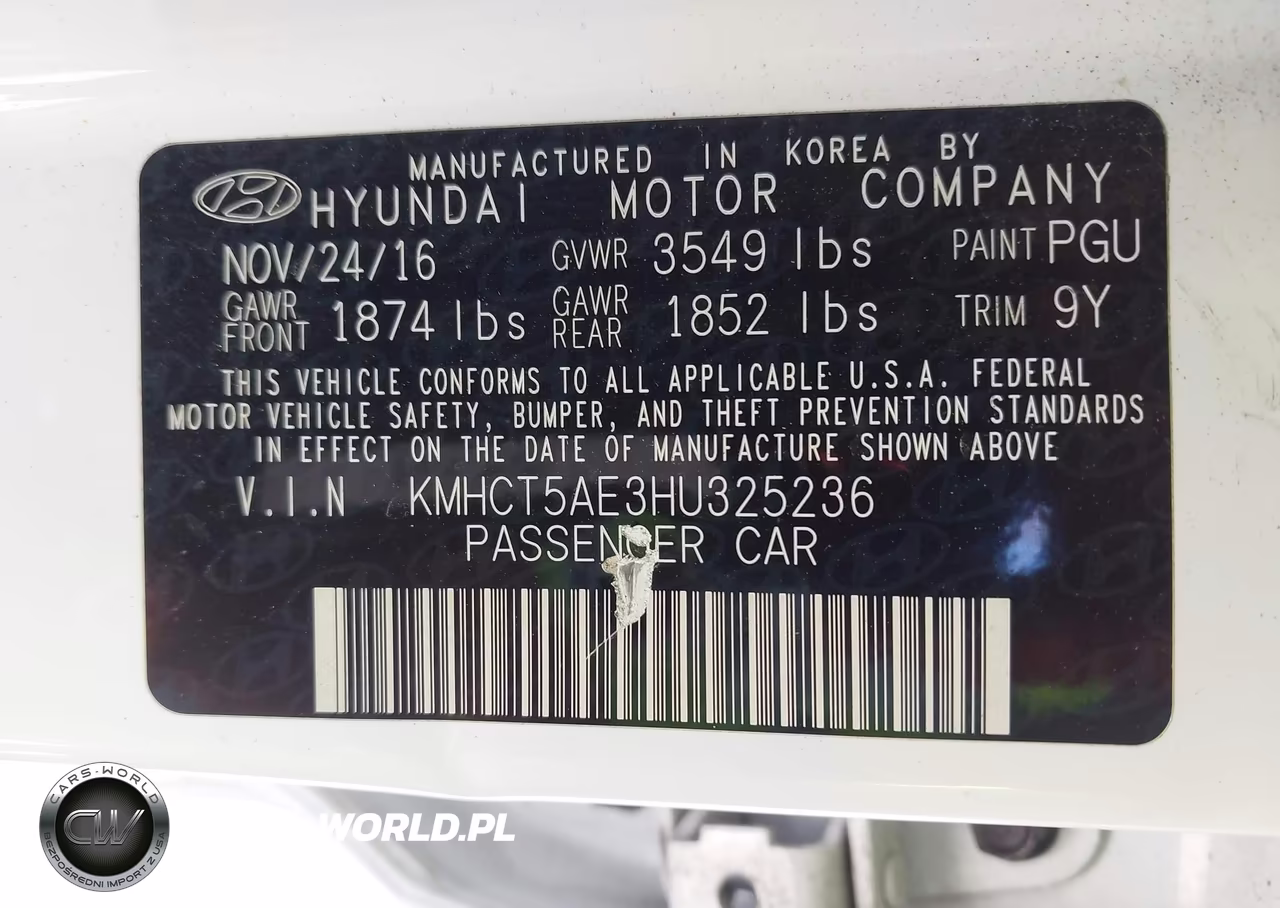 2017 Hyundai Accent Se VIN:KMHCT5AE3HU325236 - 9