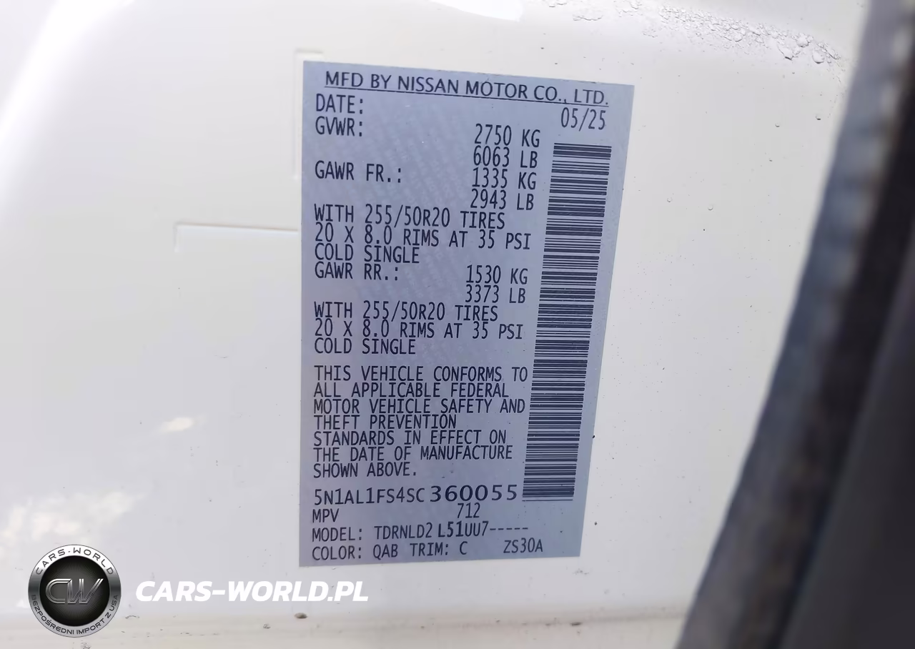 2025 Infiniti Qx60 Luxe Awd VIN:5N1AL1FS4SC360055 - 9