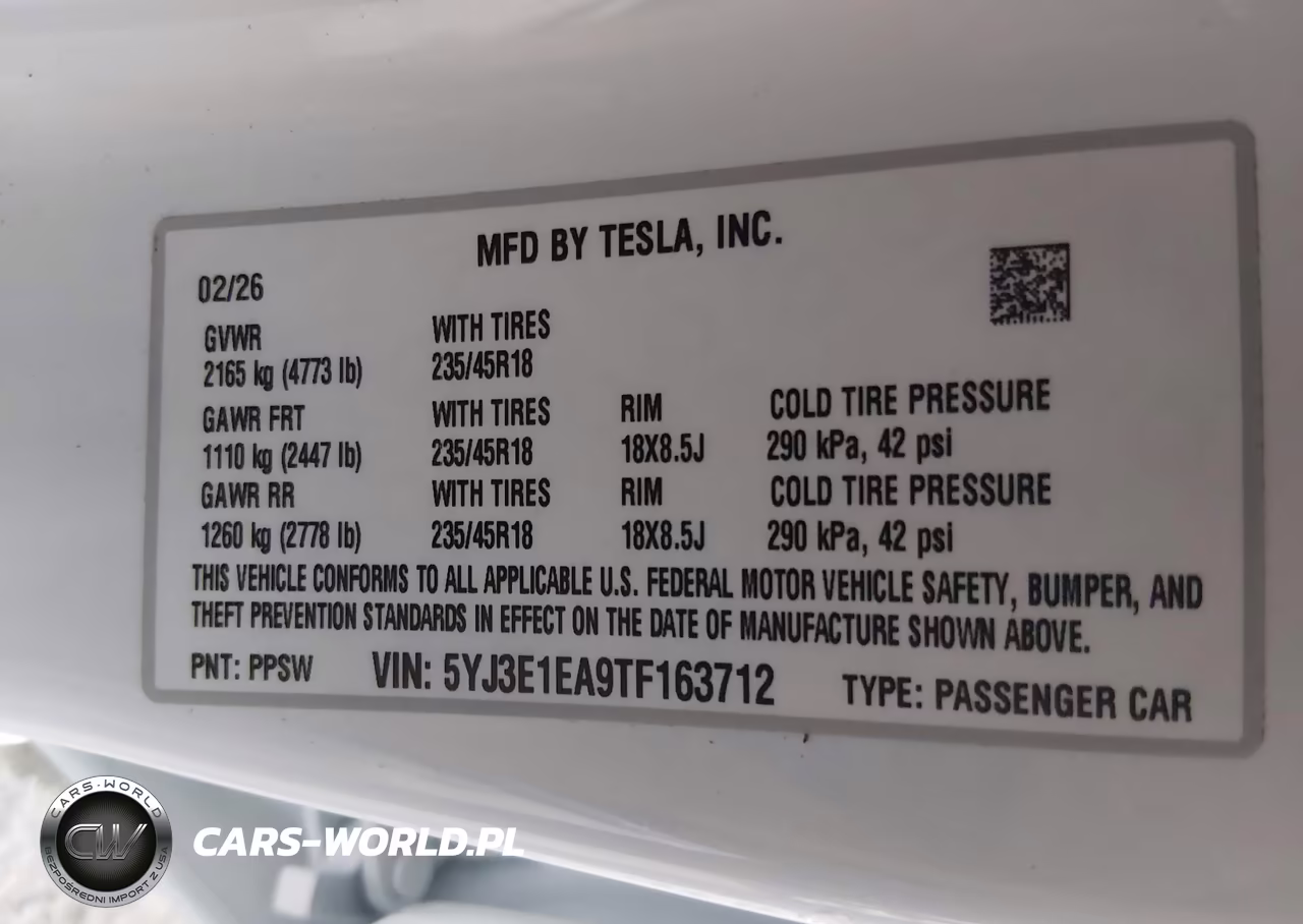 2026 Tesla Model 3 Premium Rear-Wheel Drive-Rear-Wheel Drive VIN:5YJ3E1EA9TF163712 - 9