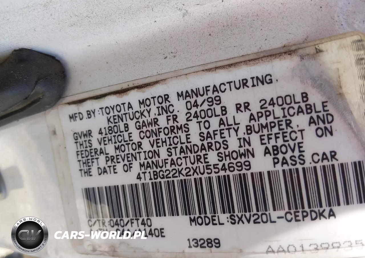1999 Toyota Camry Ce VIN:4T1BG22K2XU554699 - 9