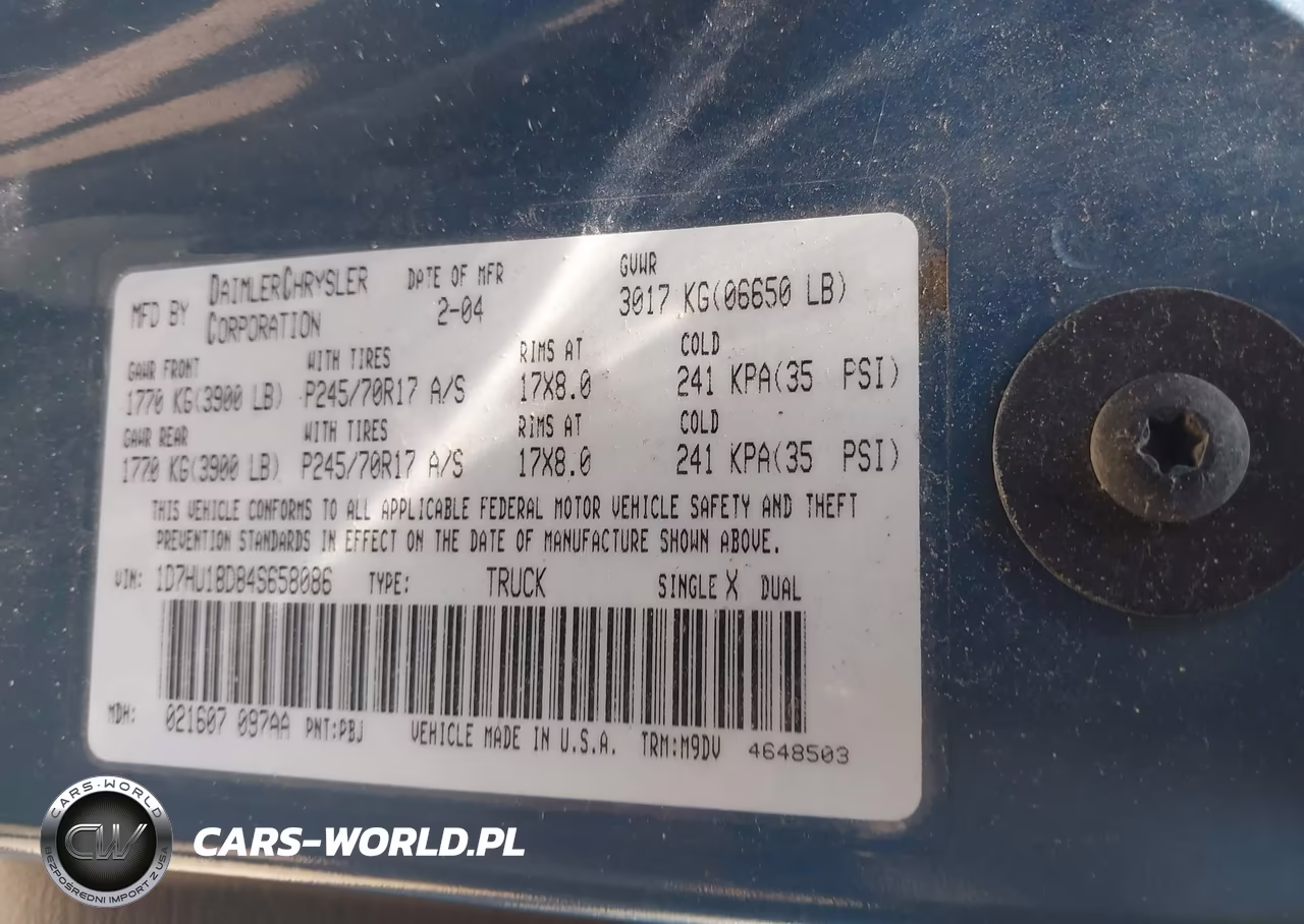 2004 Dodge Ram 1500 Slt-Laramie VIN:1D7HU18D84S658086 - 9