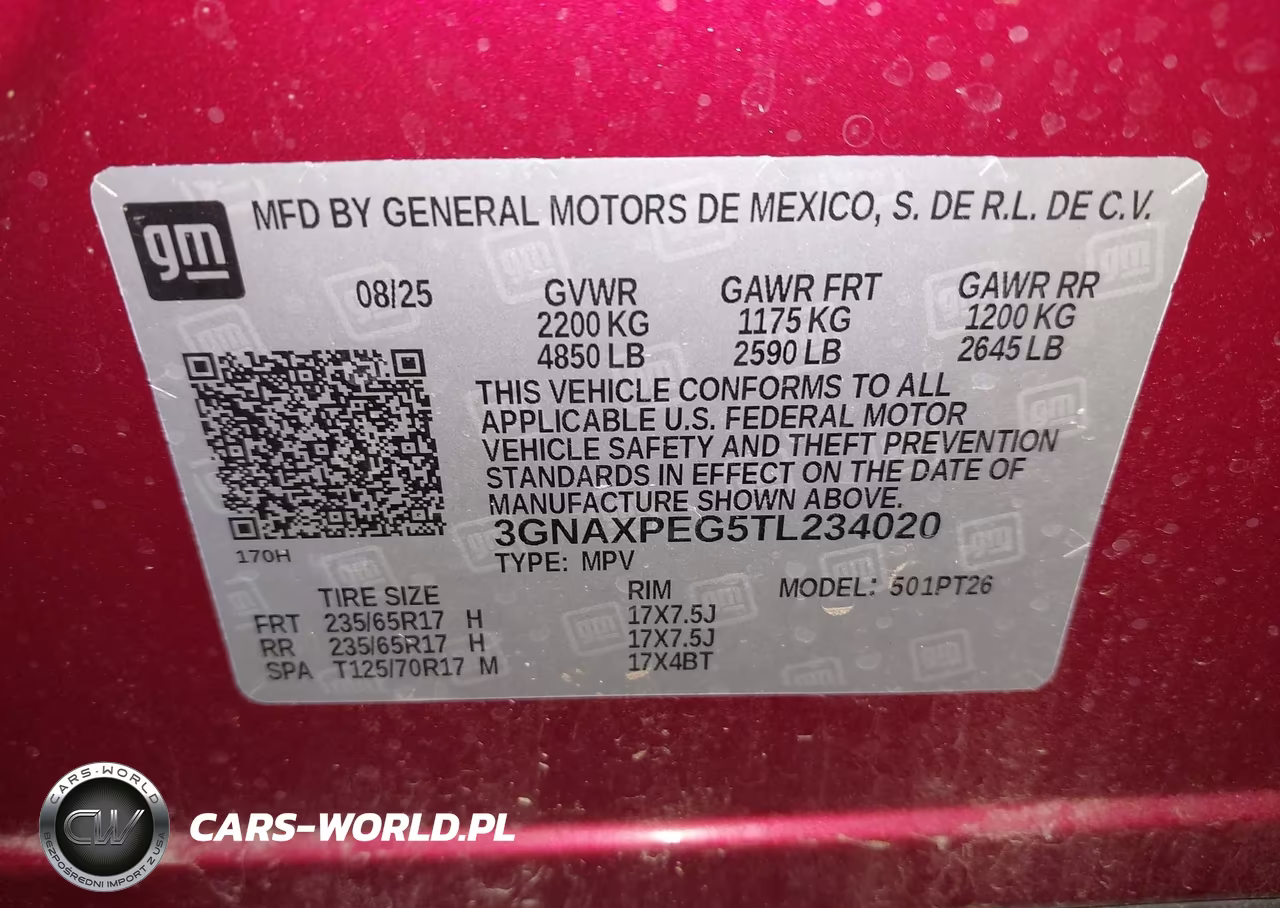 2026 Chevrolet Equinox Awd Lt VIN:3GNAXPEG5TL234020 - 9