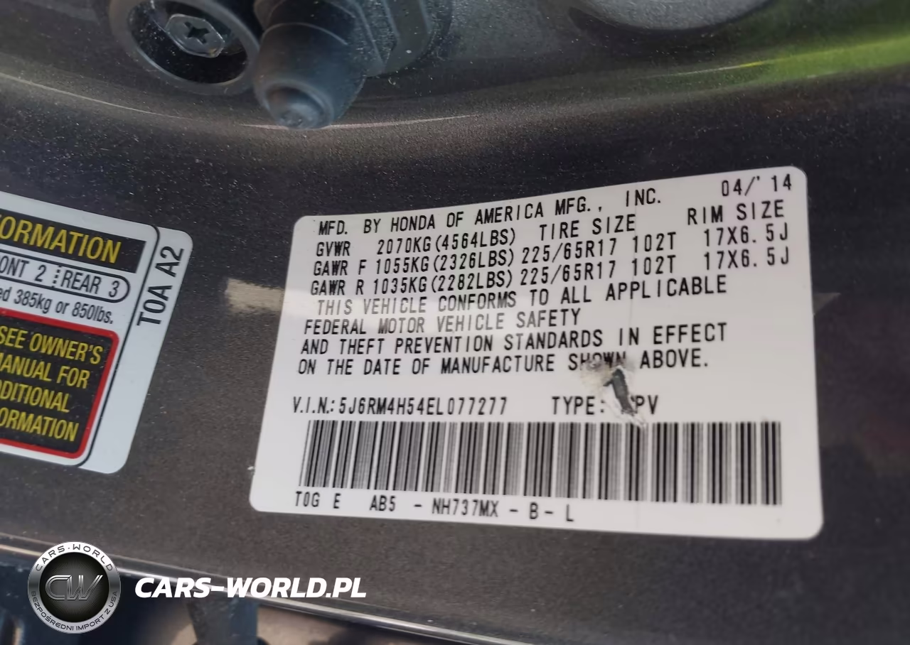 2014 Honda Cr-V Ex VIN:5J6RM4H54EL077277 - 9