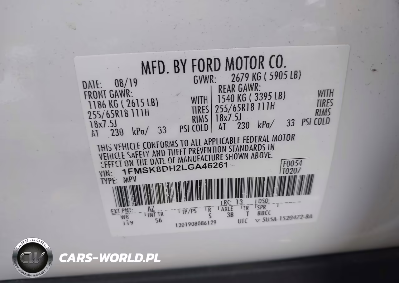 2020 Ford Explorer Xlt VIN:1FMSK8DH2LGA46261 - 9