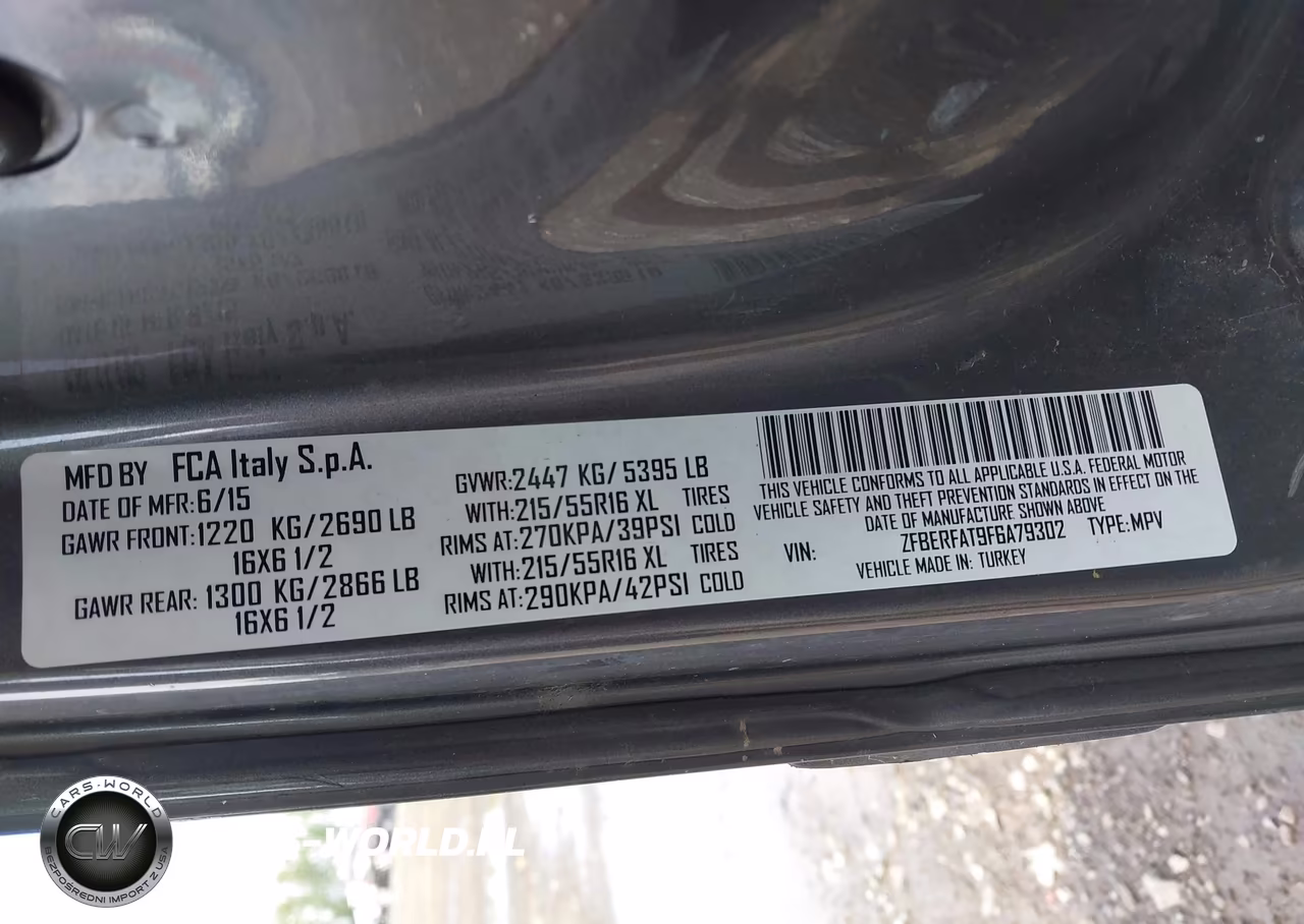 2015 Ram Promaster City Tradesman VIN:ZFBERFAT9F6A79302 - 9