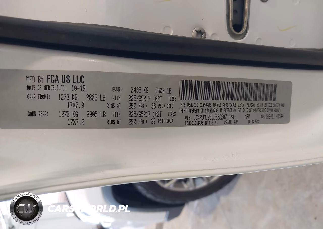 2020 Jeep Cherokee Latitude Plus 4X4 VIN:1C4PJMLB5LD553207 - 9