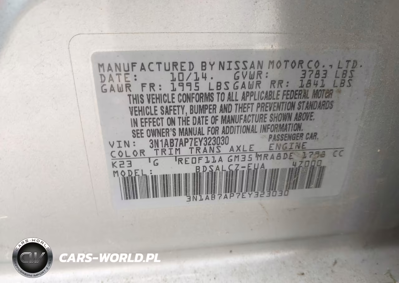 2014 Nissan Sentra S VIN:3N1AB7AP7EY323030 - 9