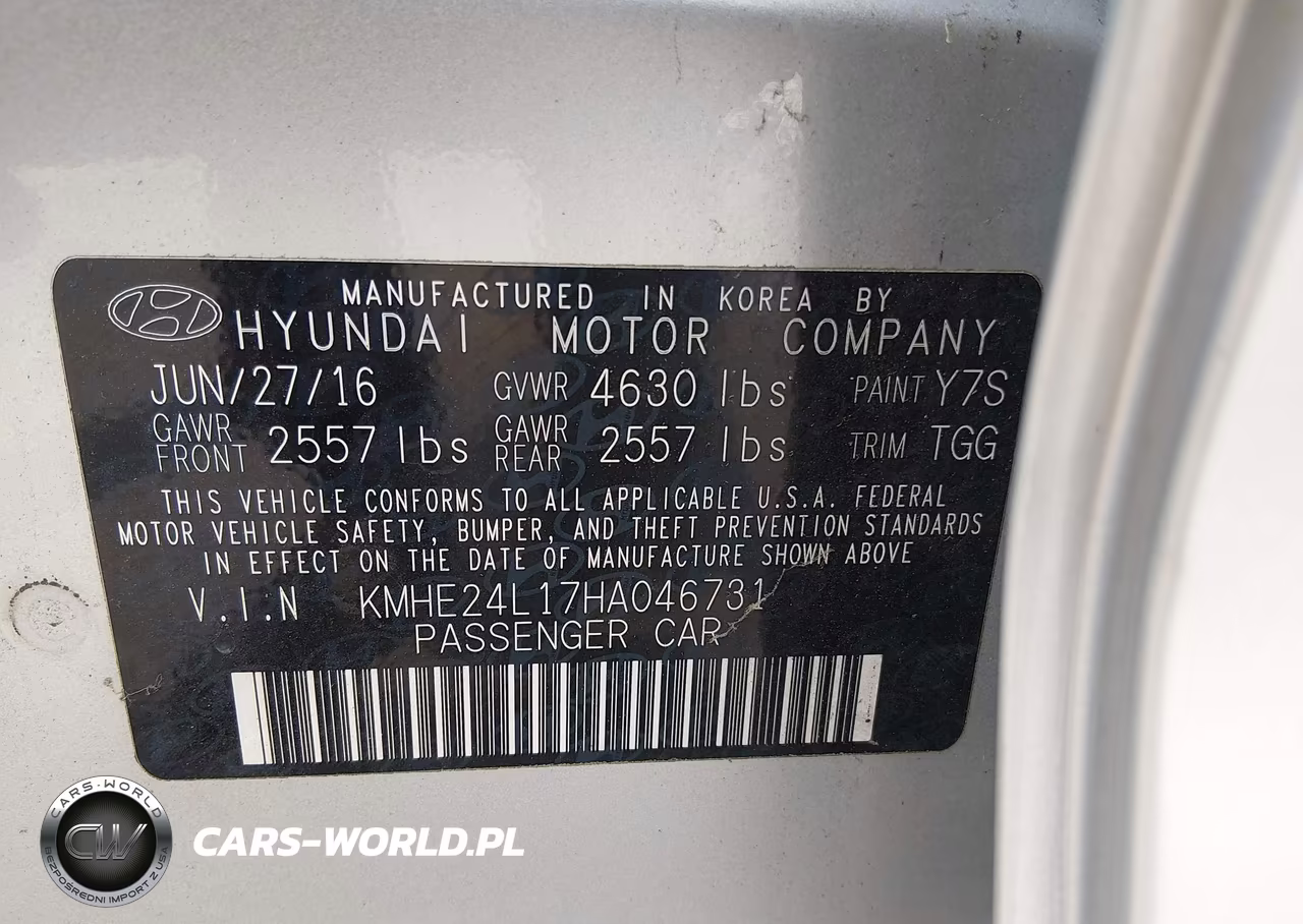 2017 Hyundai Sonata Hybrid Se VIN:KMHE24L17HA046731 - 9