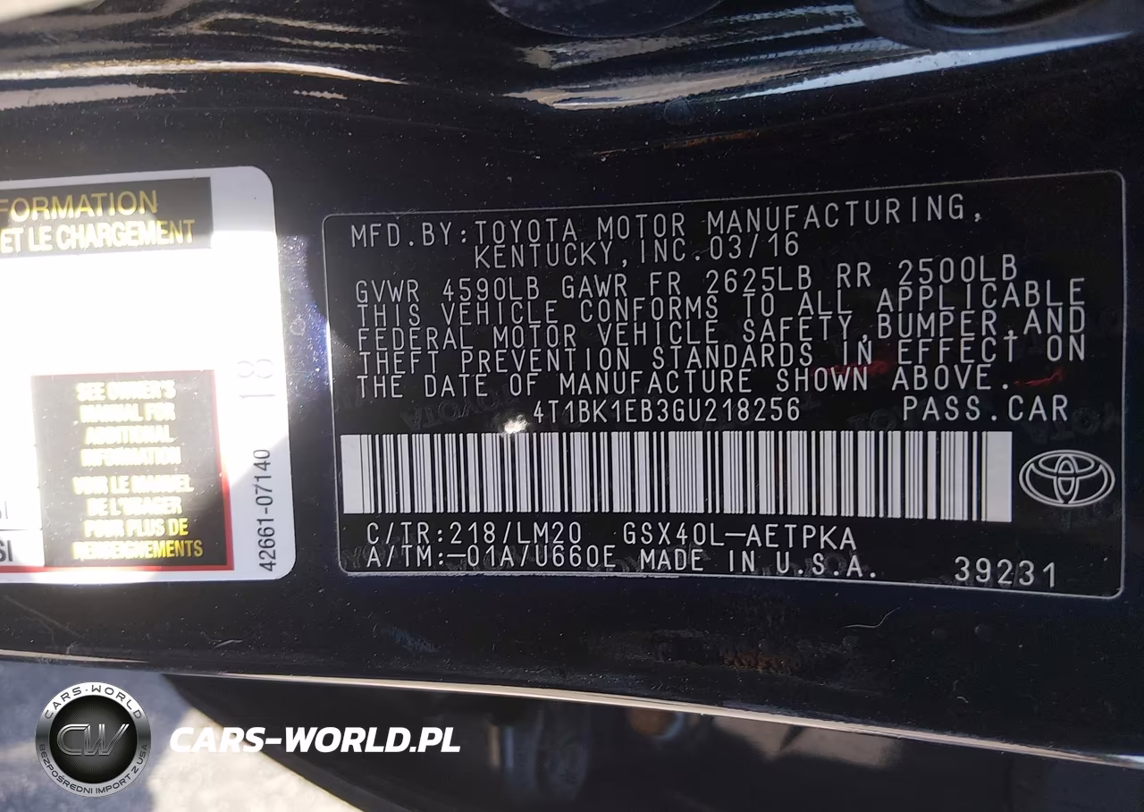 2016 Toyota Avalon Limited VIN:4T1BK1EB3GU218256 - 9