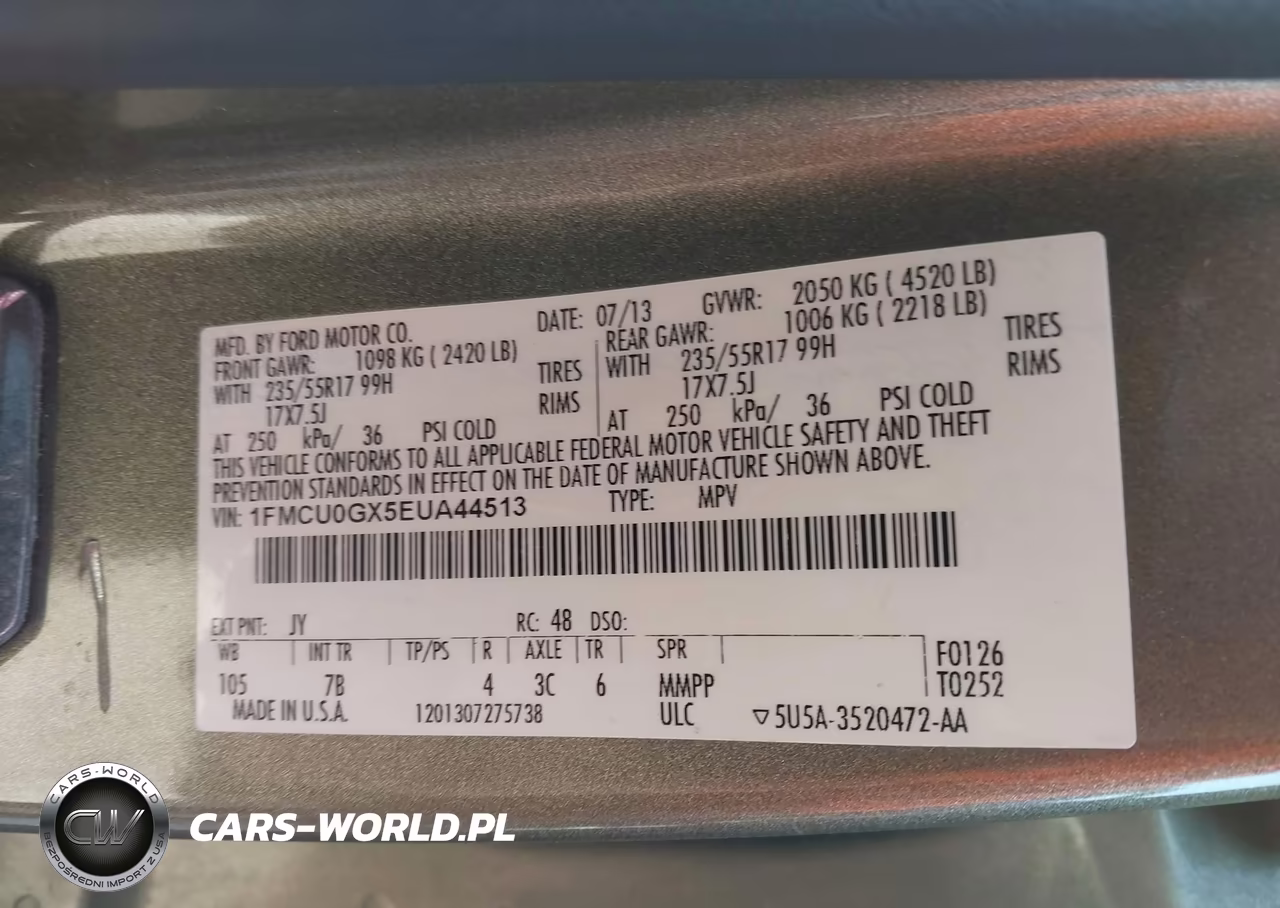 2014 Ford Escape Se VIN:1FMCU0GX5EUA44513 - 9