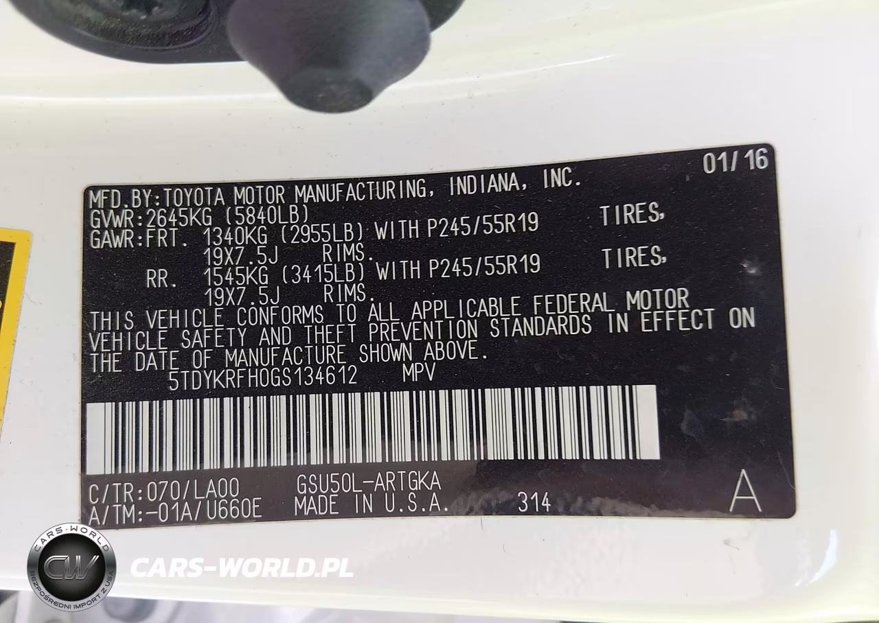 2016 Toyota Highlander Limited Platinum V6 VIN:5TDYKRFH0GS134612 - 9