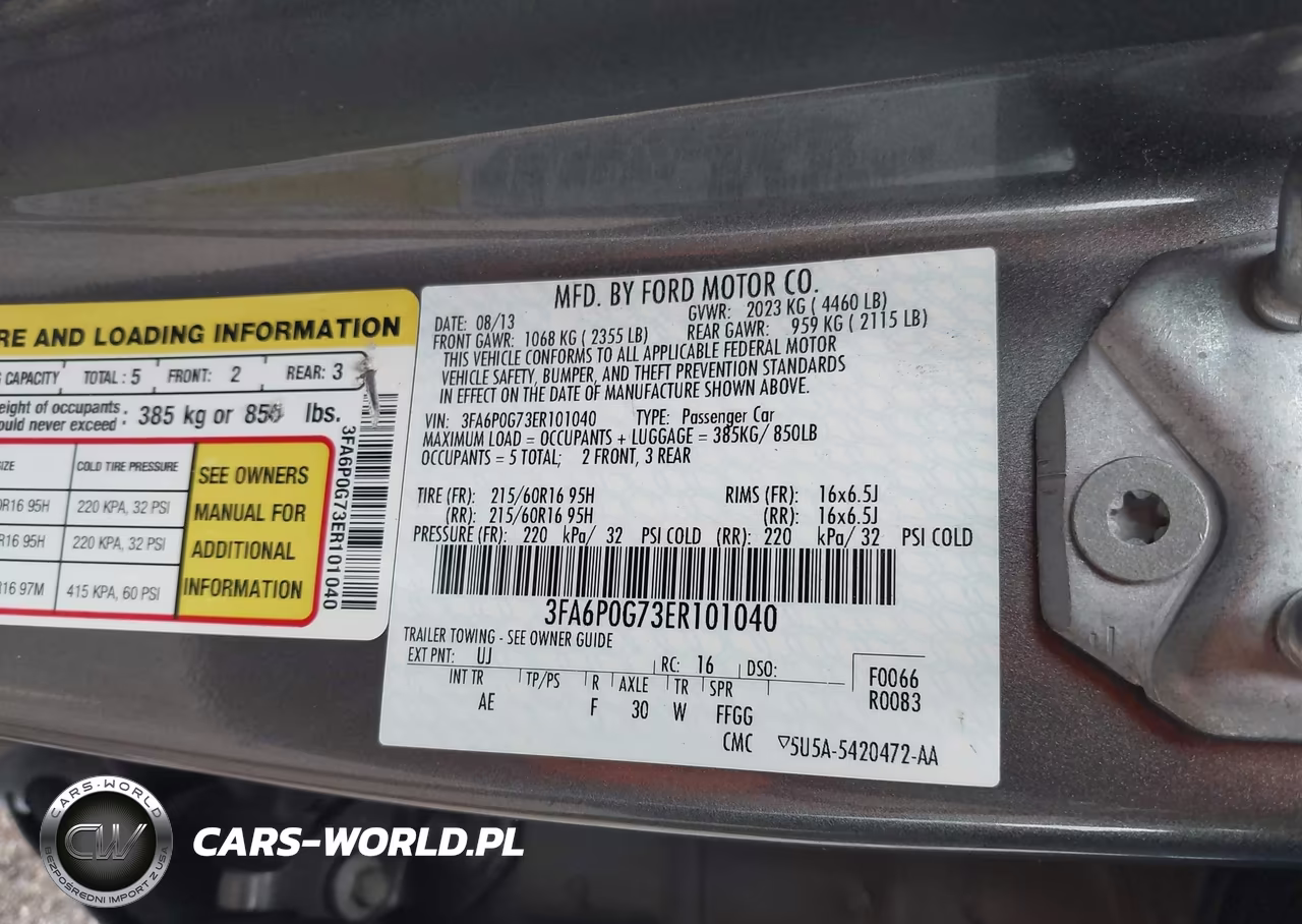 2014 Ford Fusion S VIN:3FA6P0G73ER101040 - 9