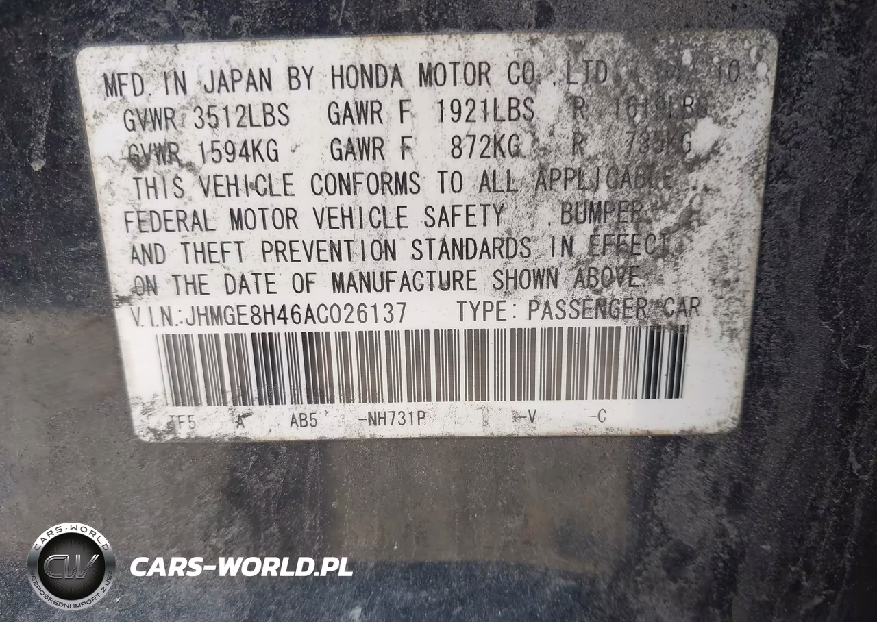 2010 Honda Fit Sport VIN:JHMGE8H46AC026137 - 9