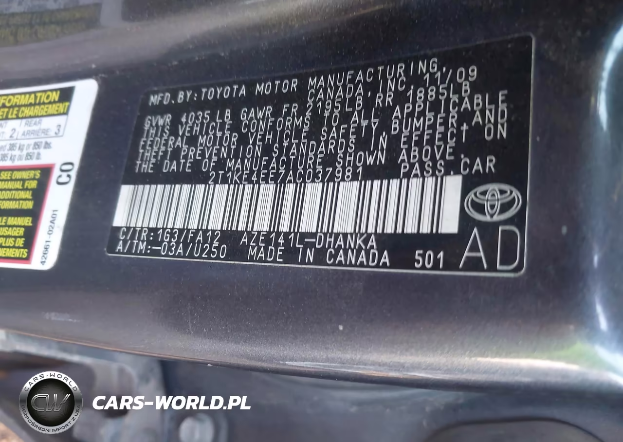 2010 Toyota Matrix S VIN:2T1KE4EE7AC037981 - 9