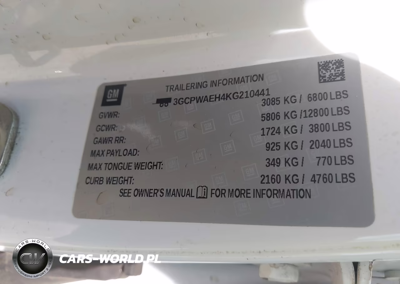 2019 Chevrolet Silverado 1500 Work Truck VIN:3GCPWAEH4KG210441 - 9