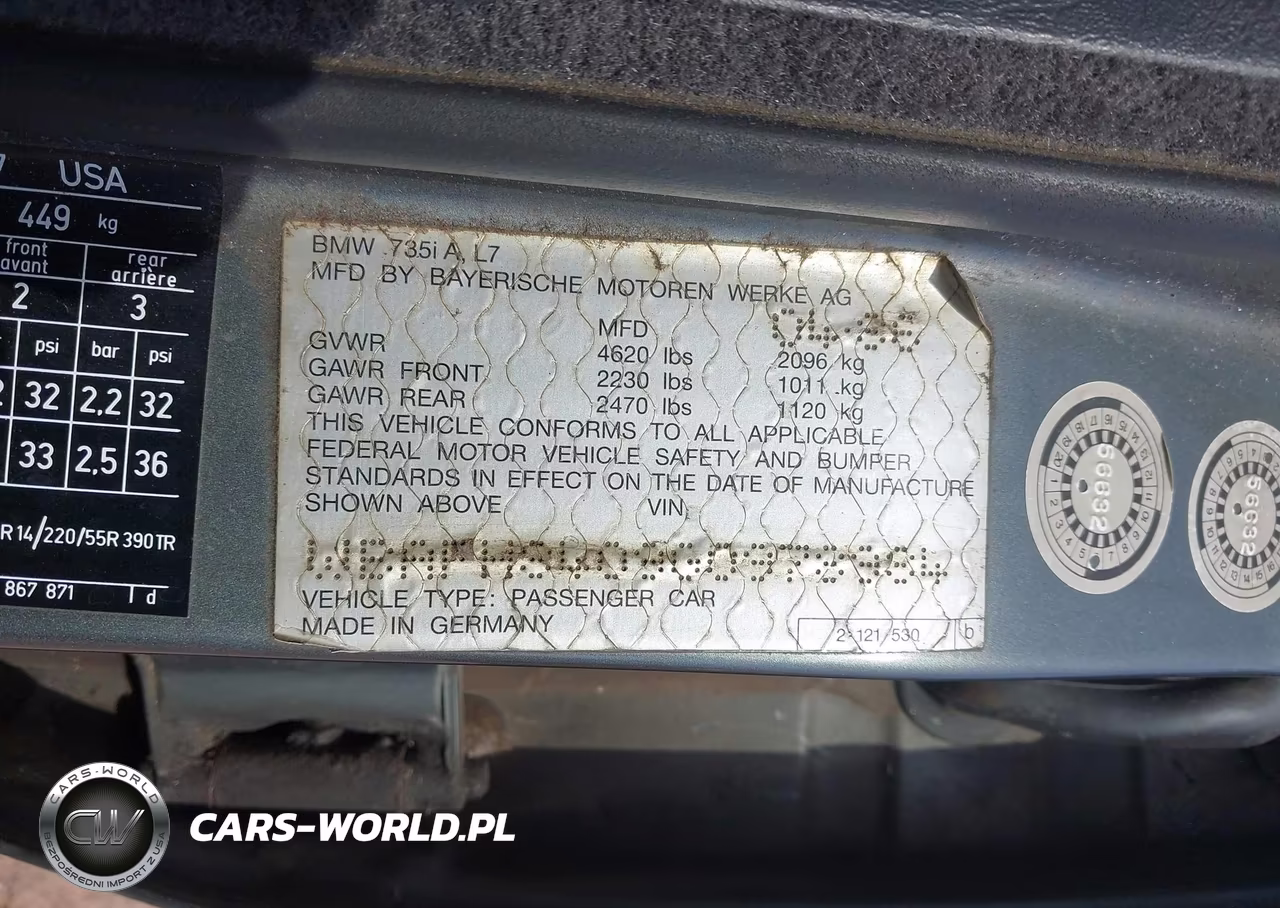1986 BMW 735 I Automatic VIN:WBAFH8409G0978984 - 9