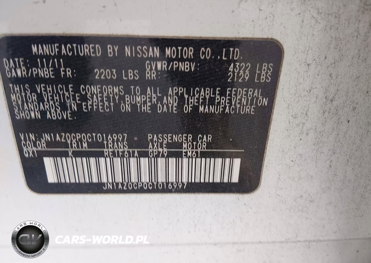 2012 Nissan Leaf Sl VIN:JN1AZ0CP0CT016997 - 9