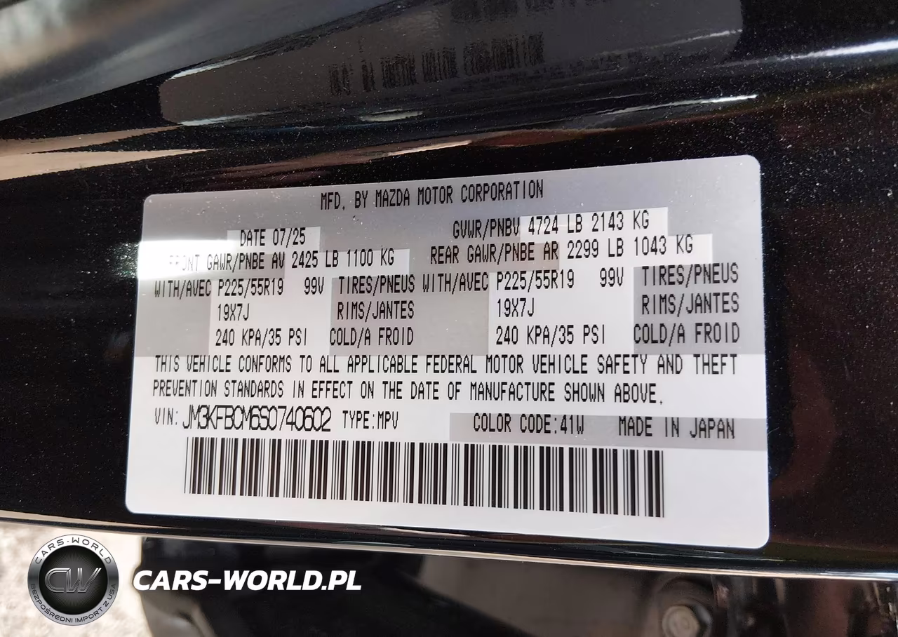 2025 Mazda Cx-5 2.5 S Carbon Edition VIN:JM3KFBCM6S0740602 - 9