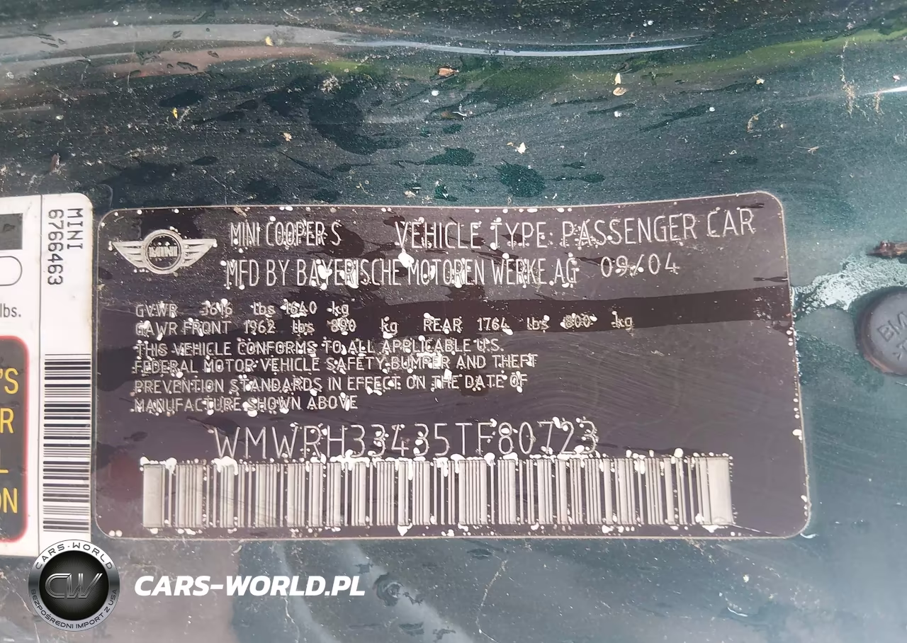 2005 Mini Cooper S VIN:WMWRH33435TF80723 - 9