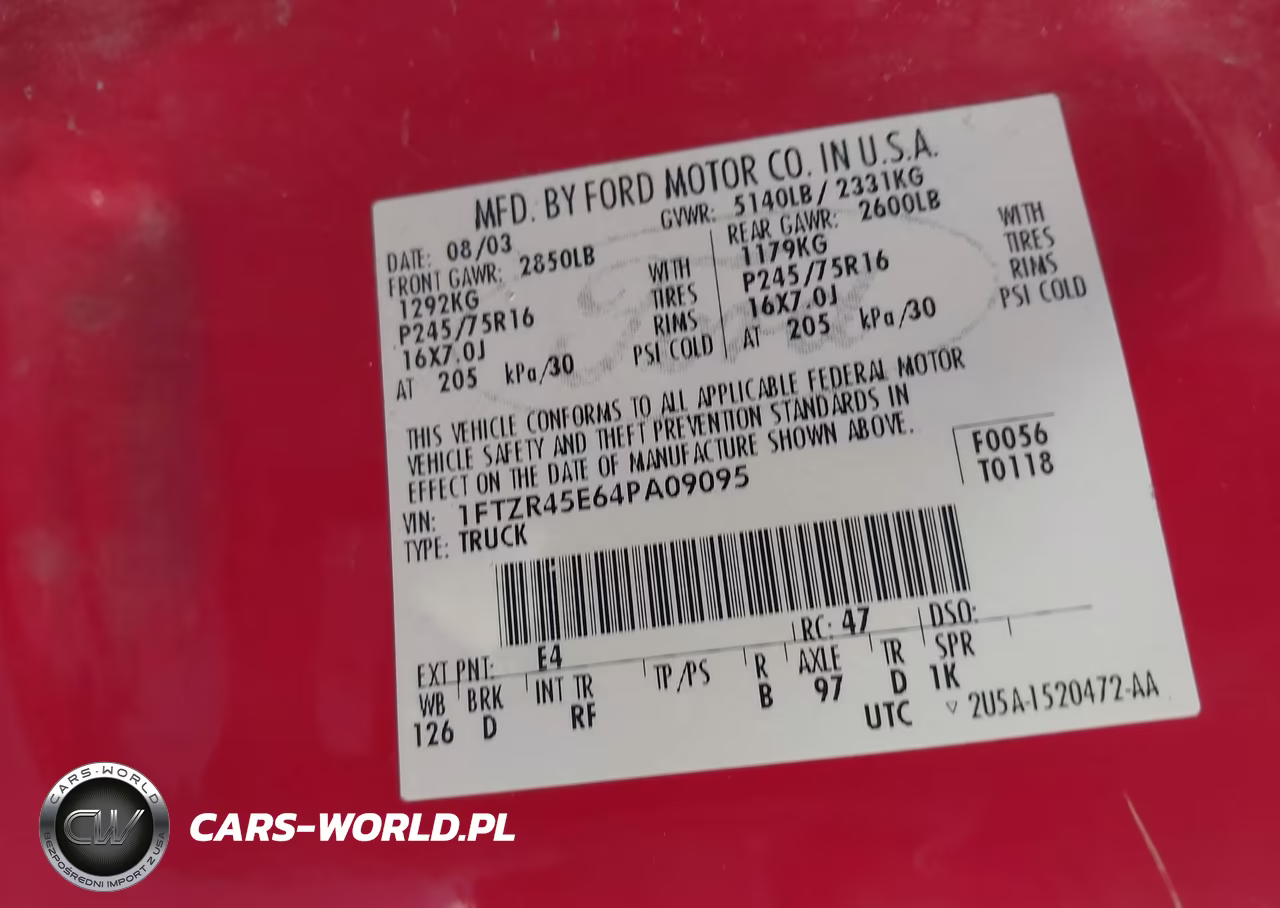2004 Ford Ranger Edge-Tremor-Xlt VIN:1FTZR45E64PA09095 - 9