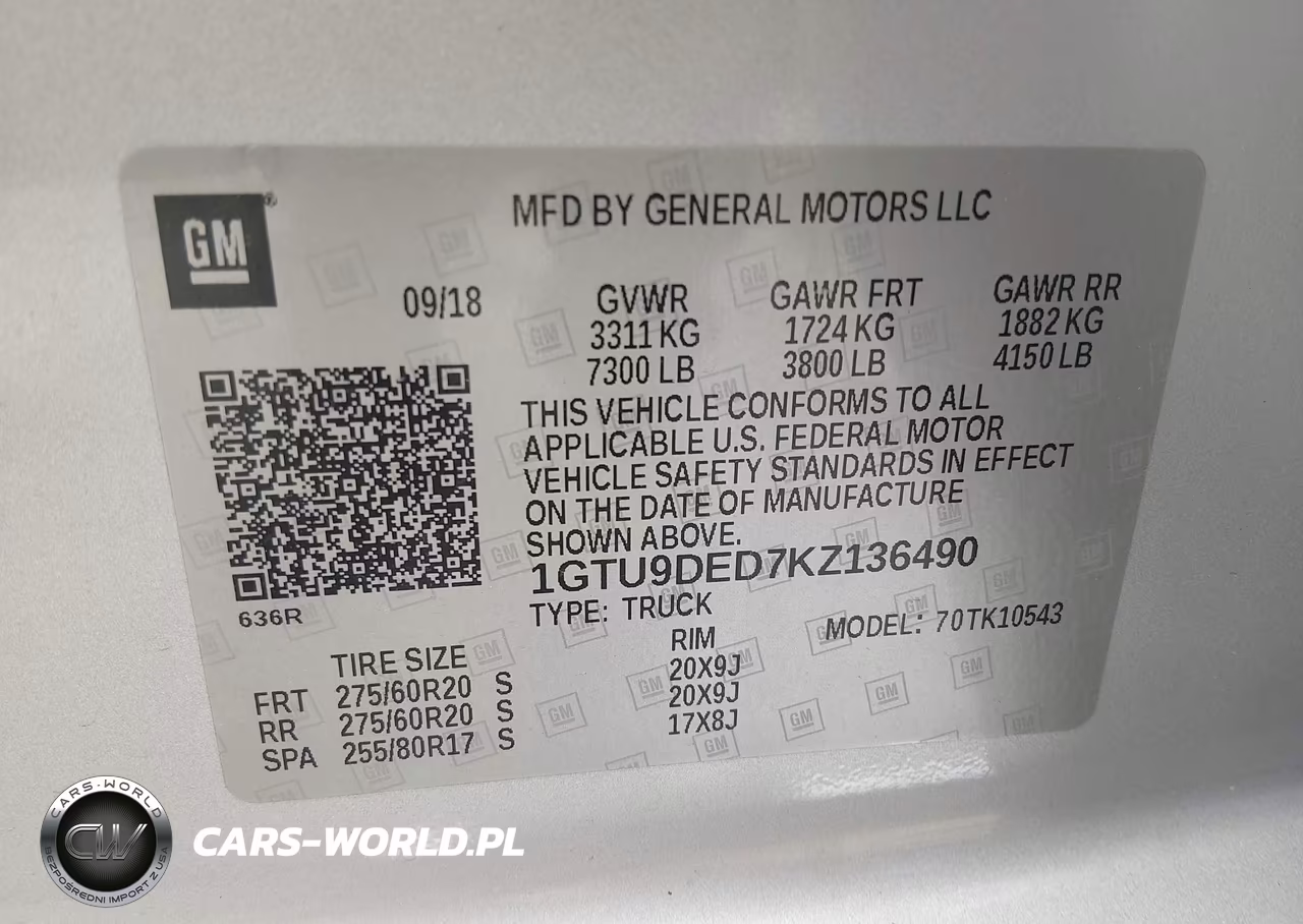 2019 GMC Sierra 1500 Slt VIN:1GTU9DED7KZ136490 - 9