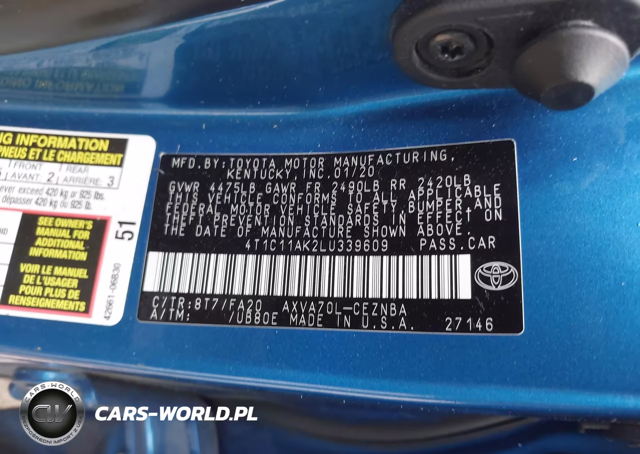 2020 Toyota Camry Le VIN:4T1C11AK2LU339609 - 9
