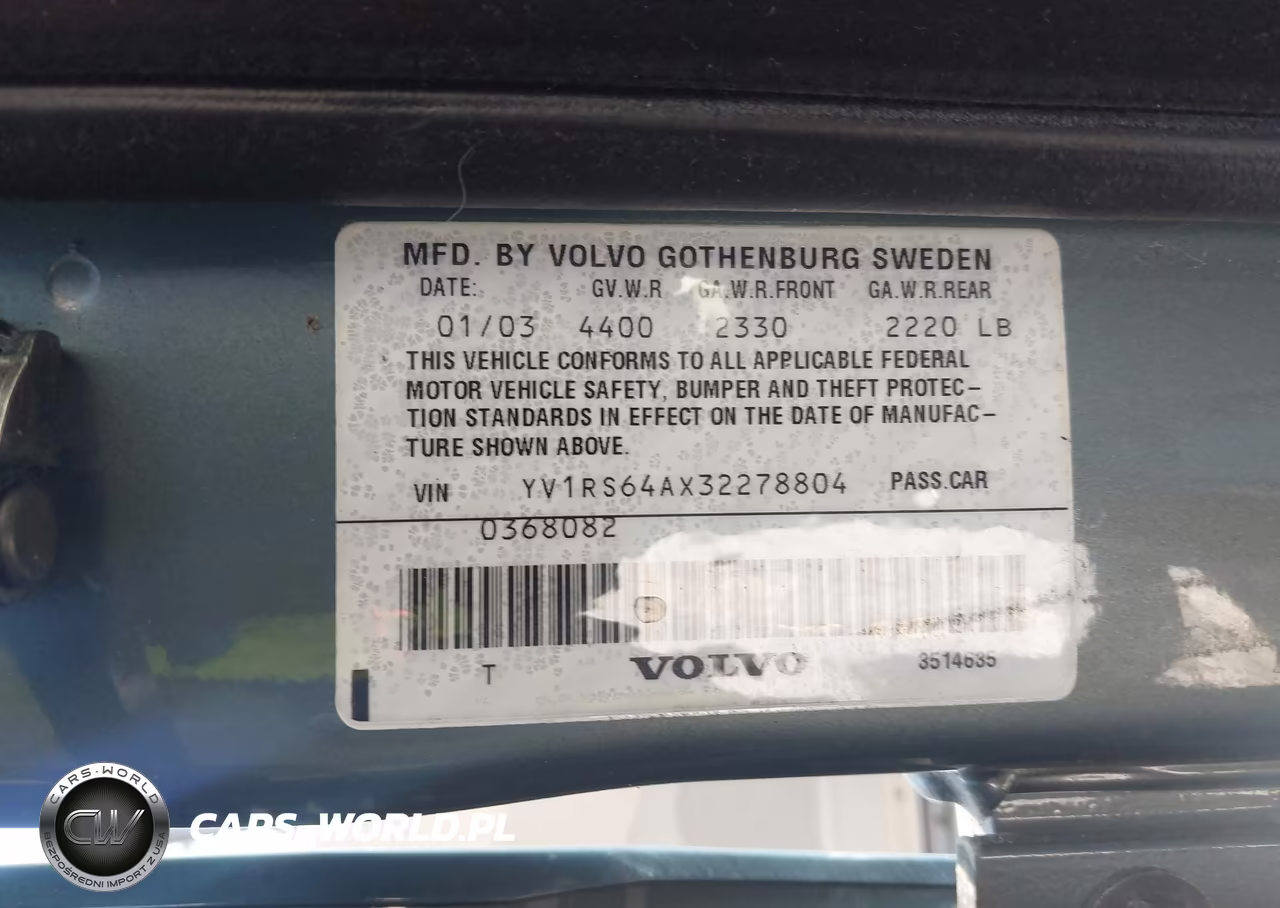 2003 Volvo S60 2.4 VIN:YV1RS64AX32278804 - 9