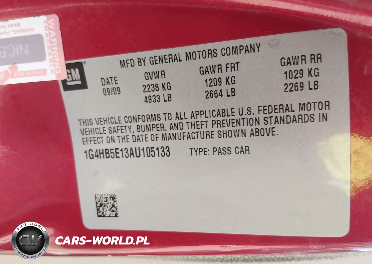 2010 Buick Lucerne Cx-2 VIN:1G4HB5E13AU105133 - 9